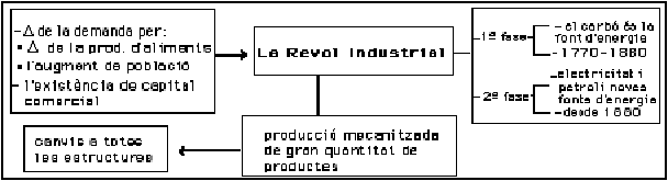 quadre sinòptic la revolució industrial